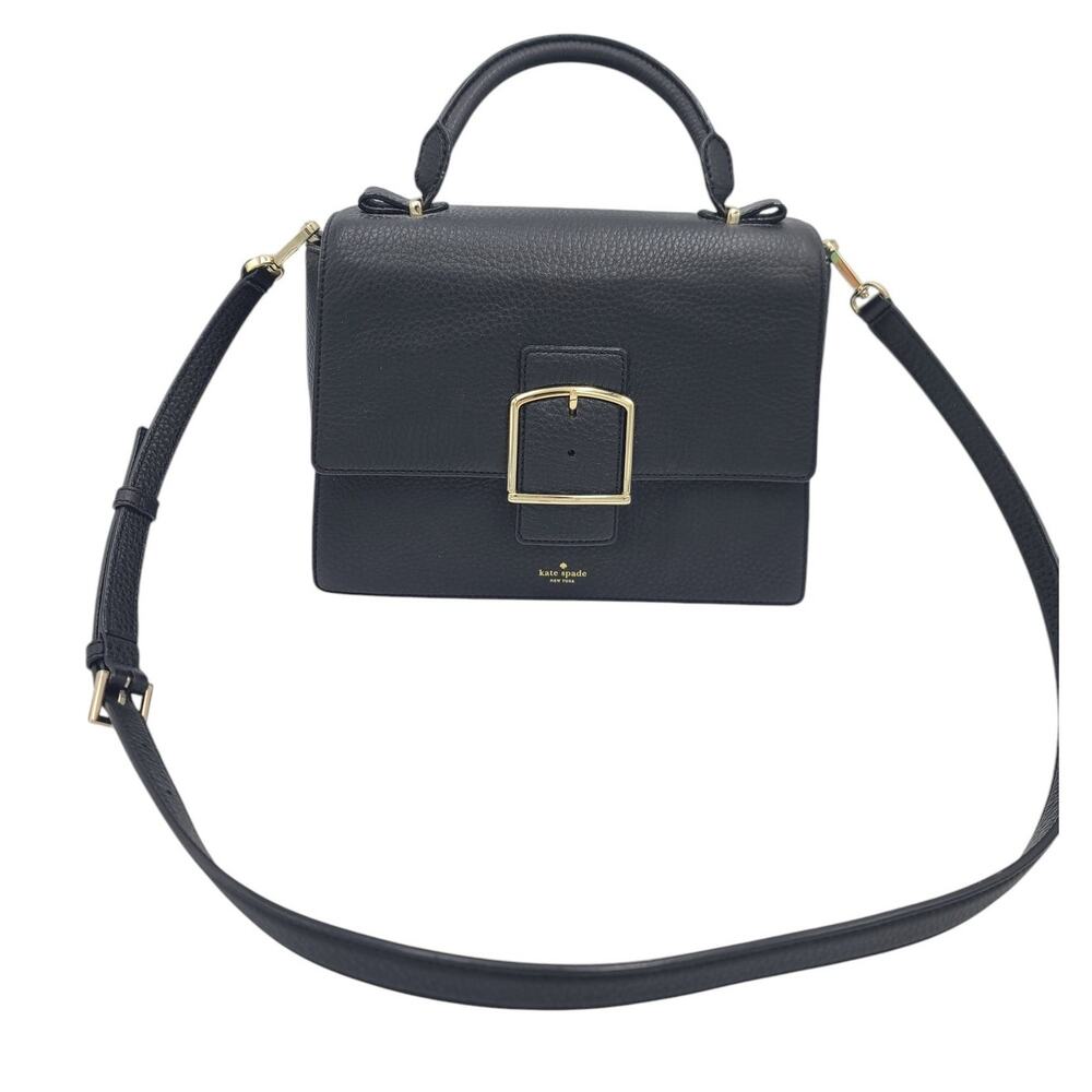 Kate Spade New York Healy Lane Heddy Small Crossbody Black GUC Pebbled Leather